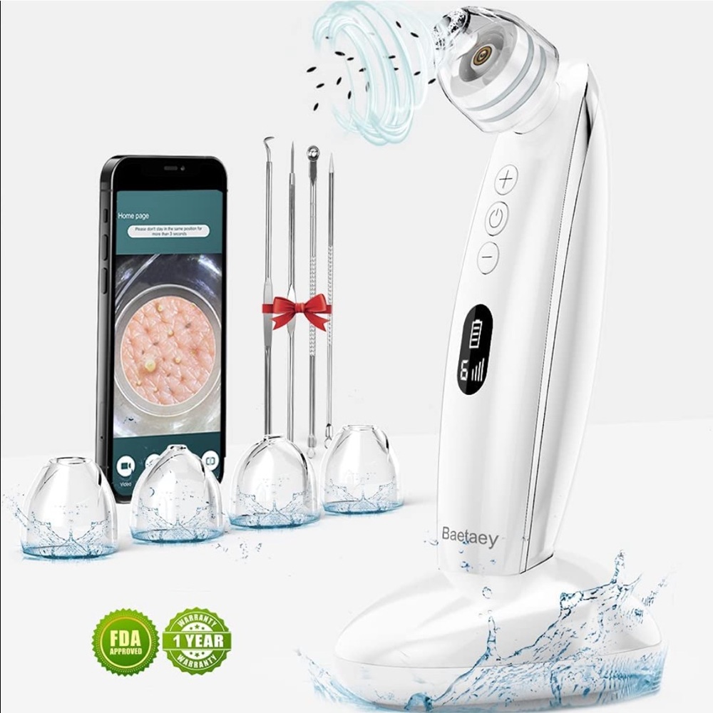 Blackhead removal pore vacuum with camera